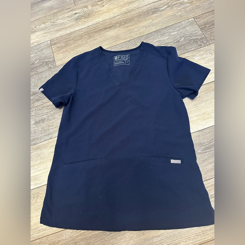 Figs Technical Collection Dark Blue Scrub Top